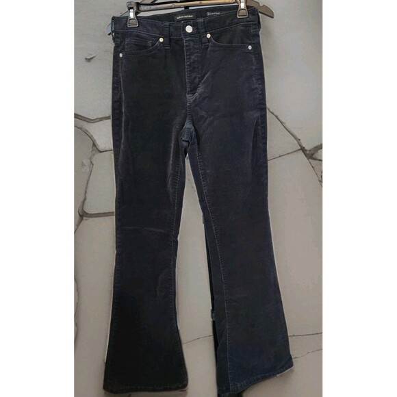 Banana Republic Pants - Banana Republic Women's Size 28/32 Dark Gray Corduroy High Rise Flare Pants 70's